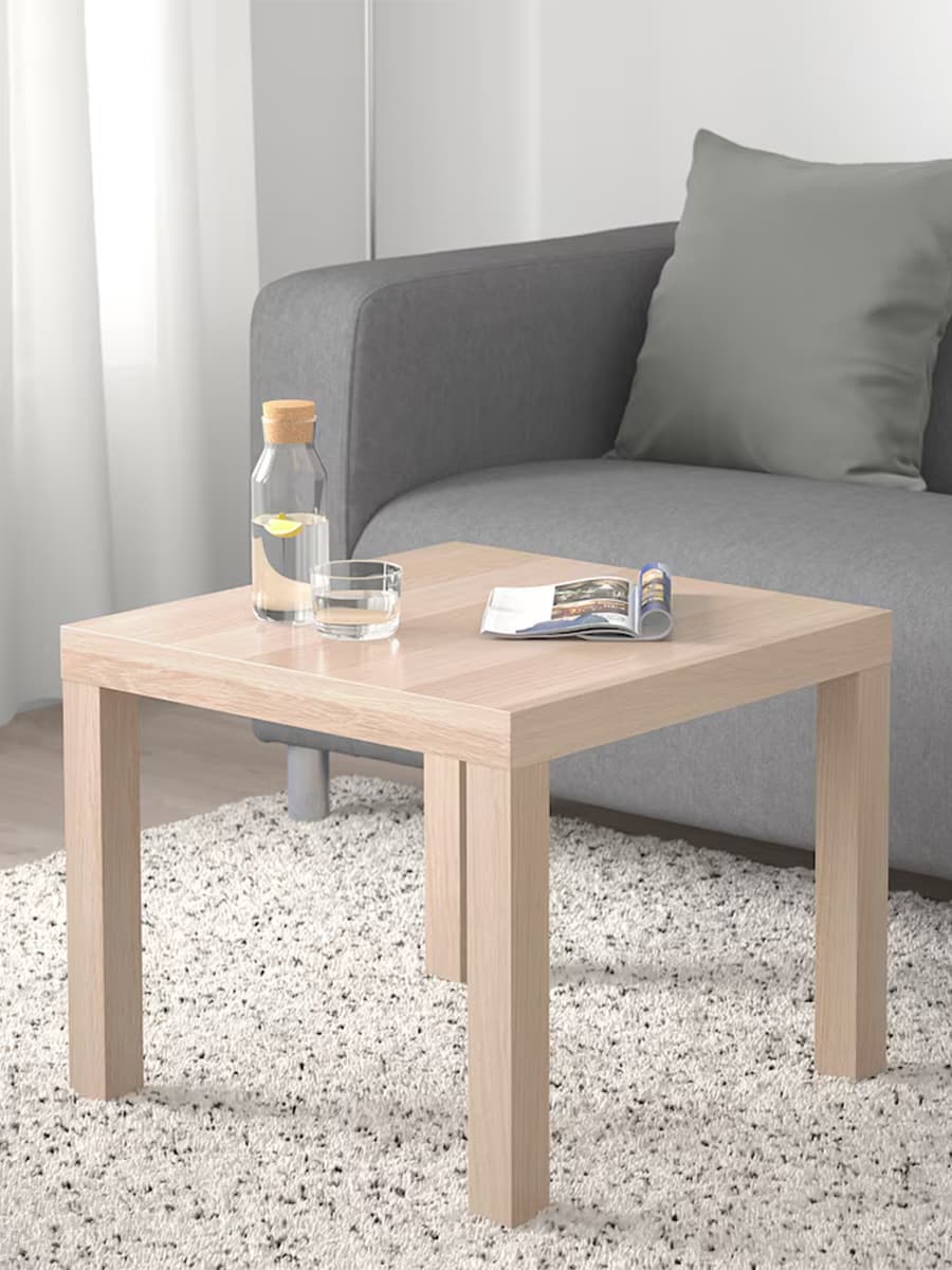 Журнальный столик IKEA Lack 55x55 см под беленый дуб
