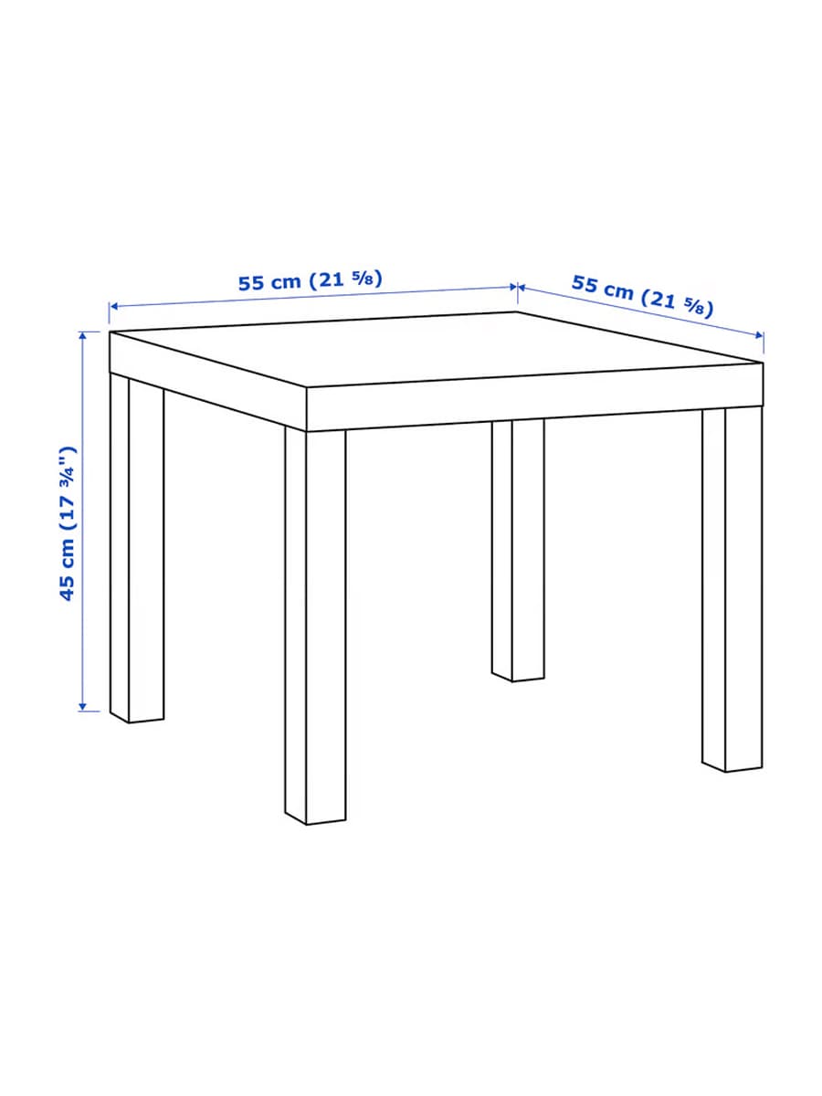 Журнальный столик IKEA Lack 55x55 см под беленый дуб