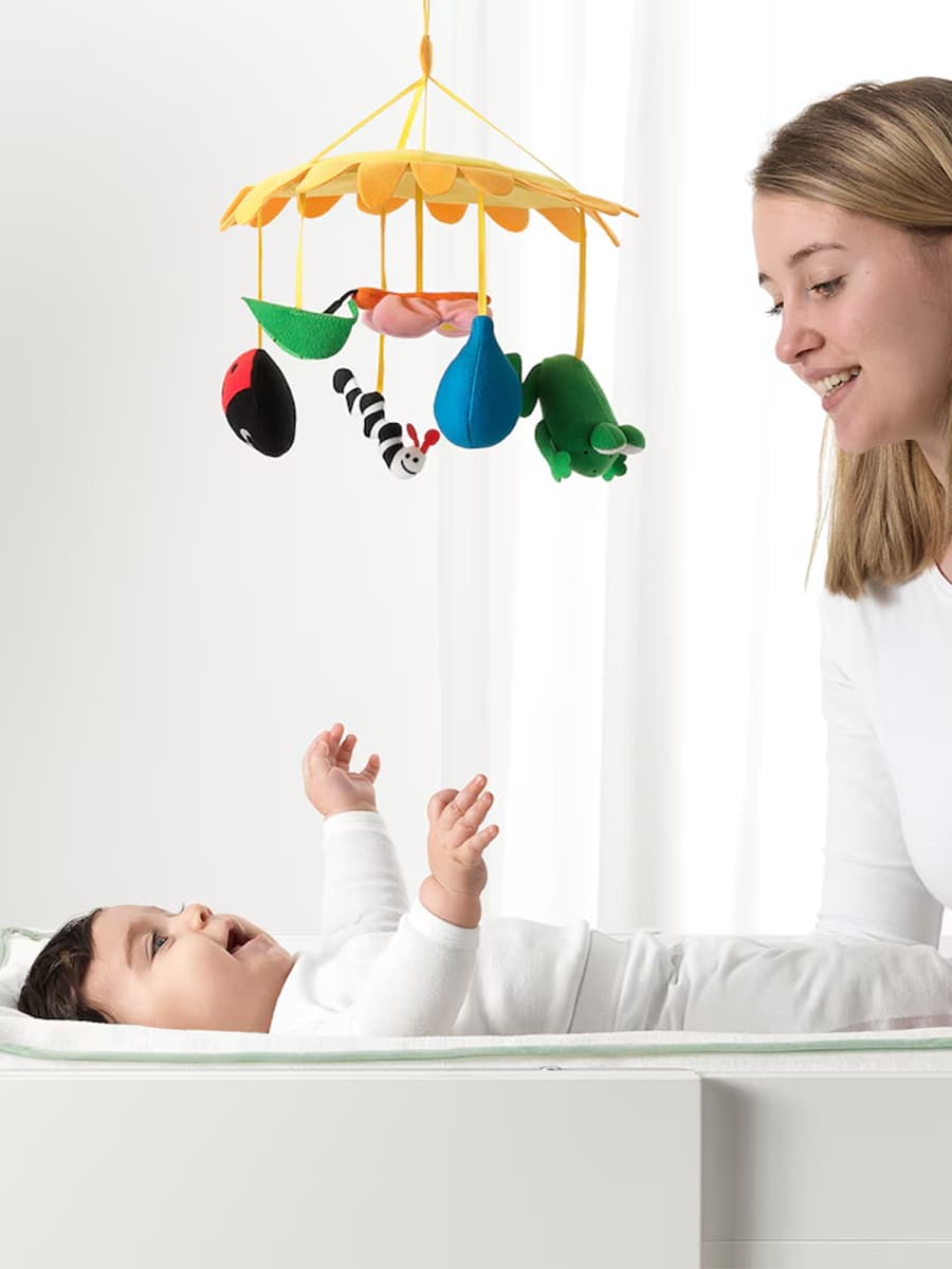 Подвесная игрушка IKEA KLAPPA желтый