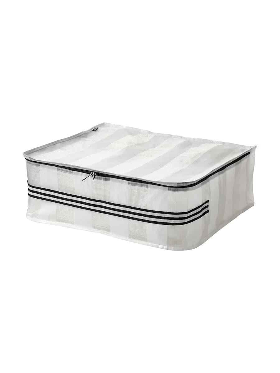 Чемодан IKEA GÖRSNYGG для хранения, белый/прозрачный, 55x49x19 см
