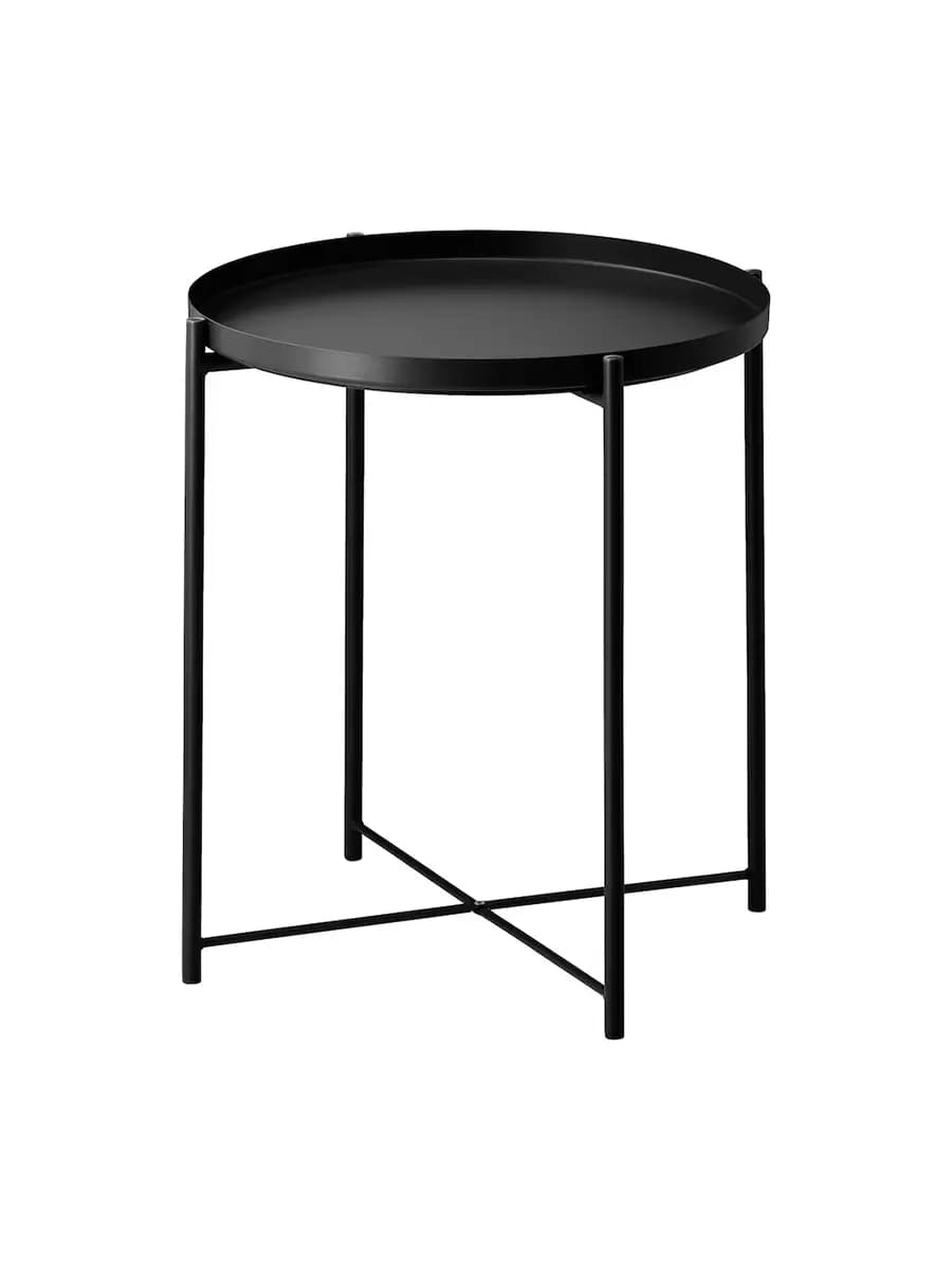 Стол-поднос IKEA GLADOM чёрный 45x53 см