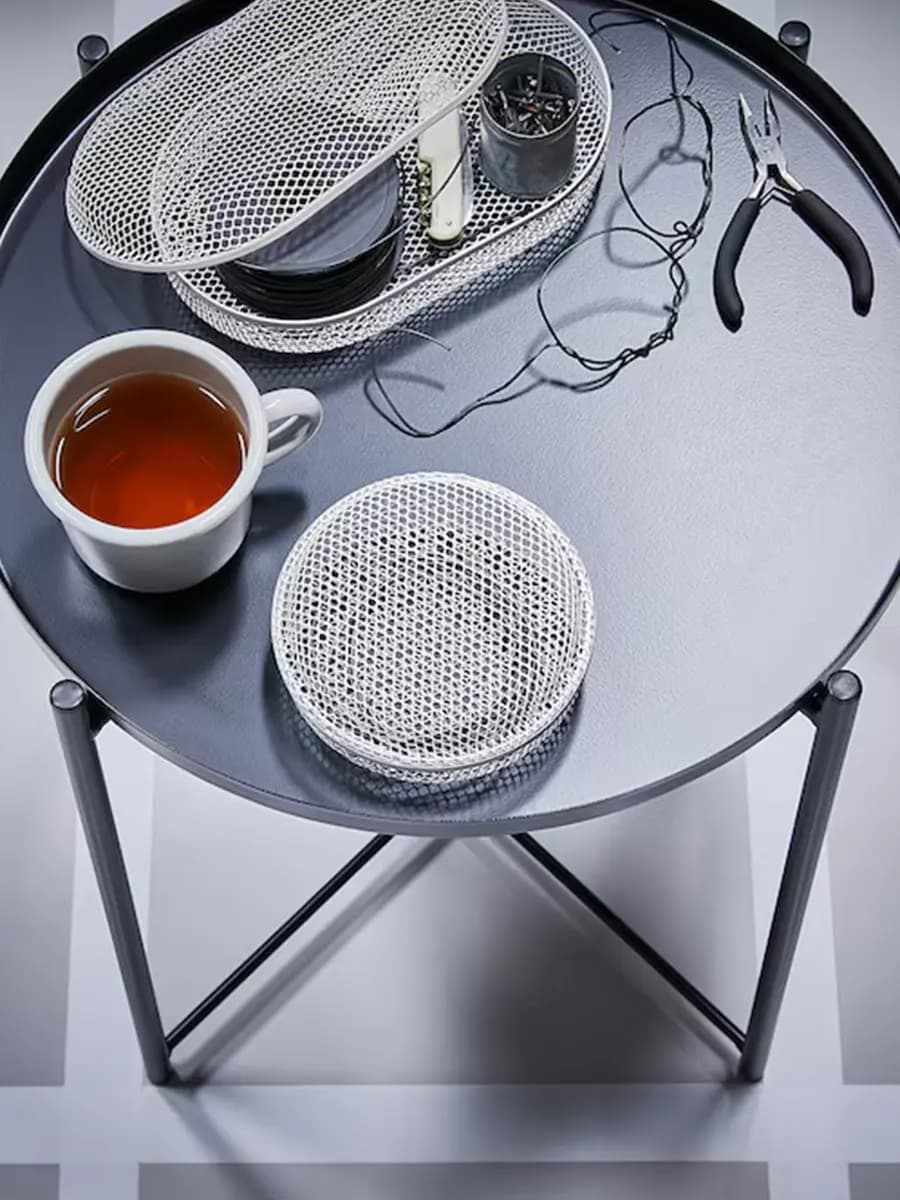 Стол-поднос IKEA GLADOM чёрный 45x53 см