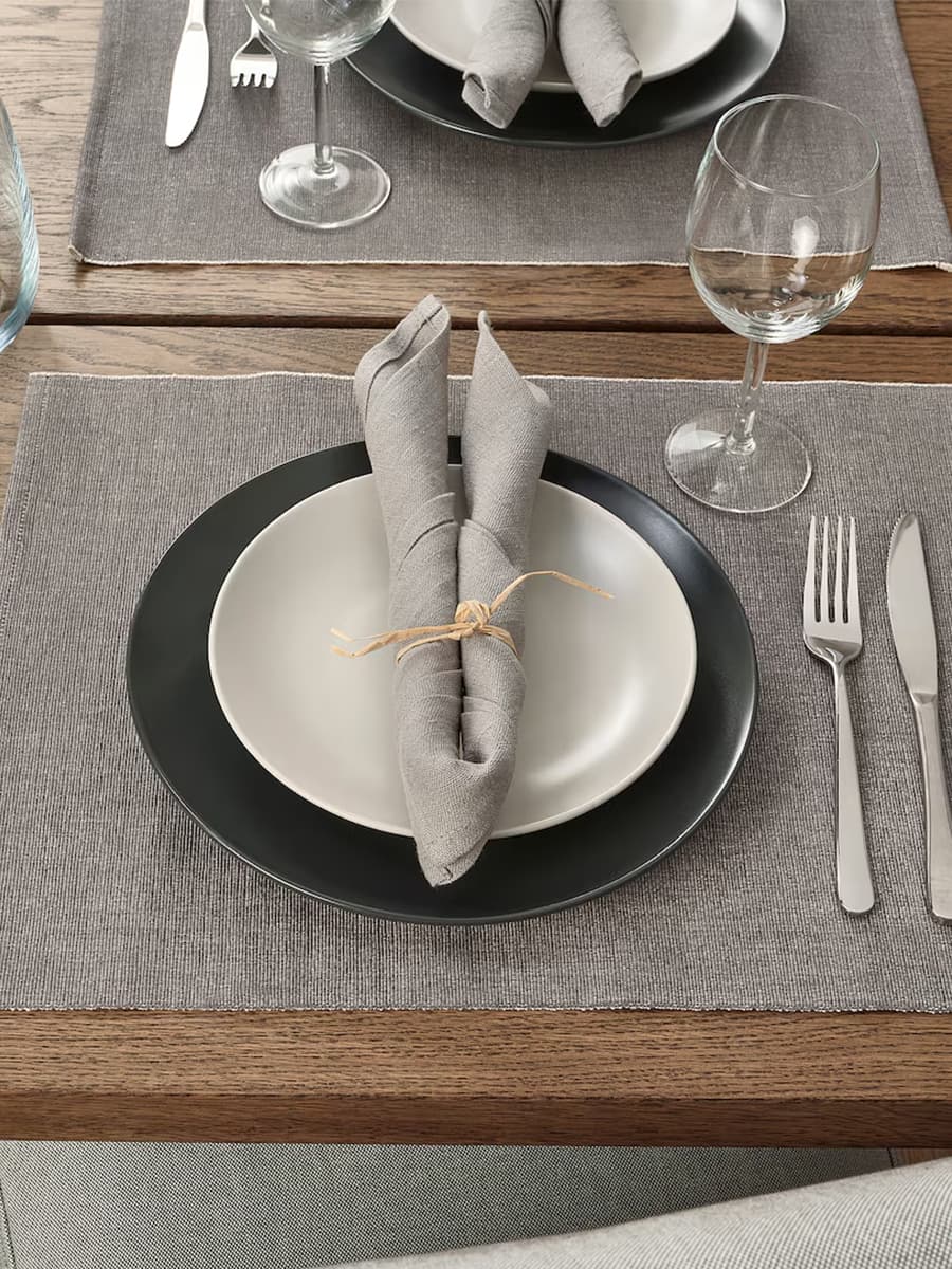Подставка для столовых приборов IKEA SVARTSENAP серая 35х45 см