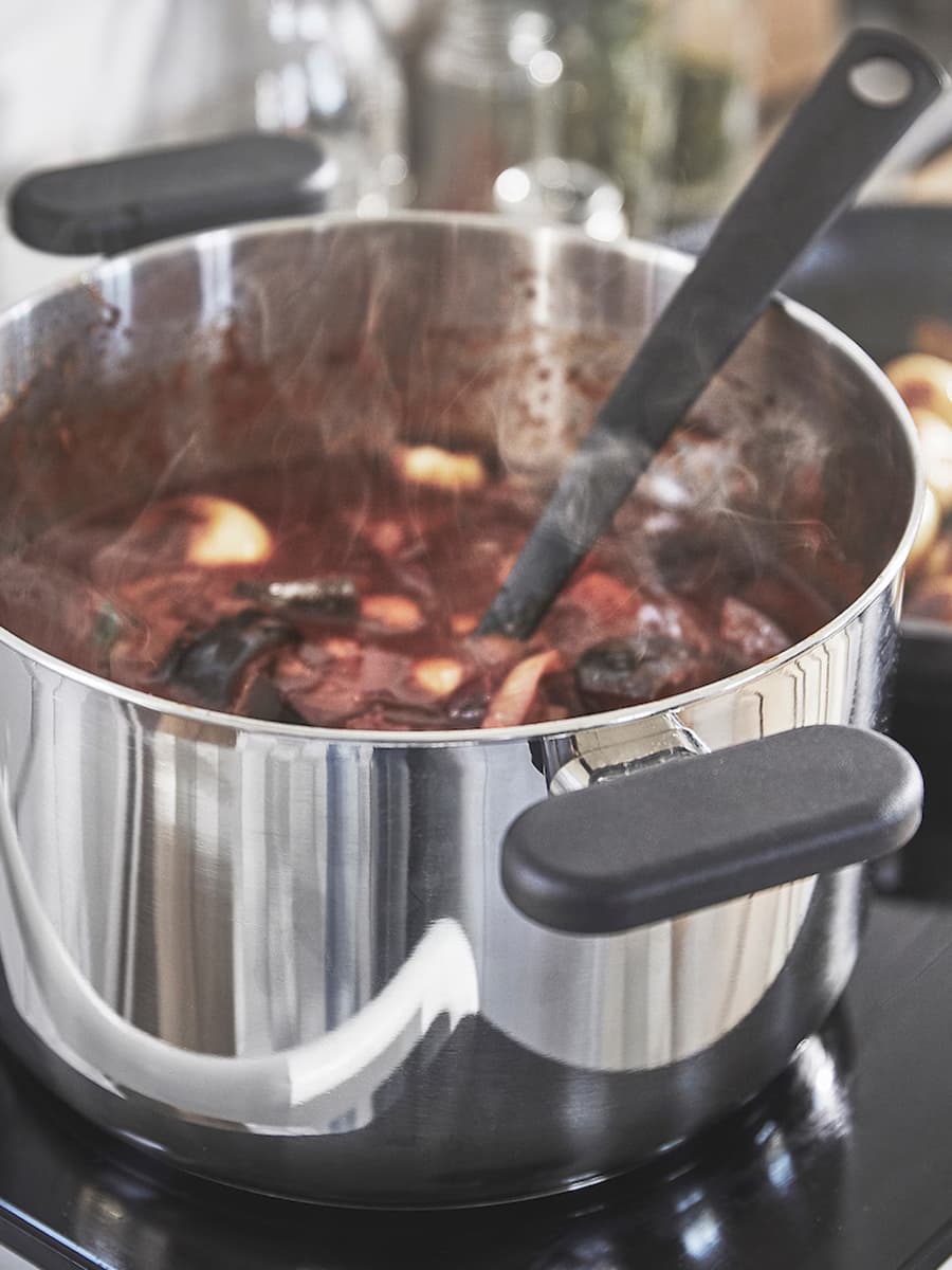 Кастрюля с крышкой IKEA MIDDAGSMAT стекло/нержавеющая сталь 5 л