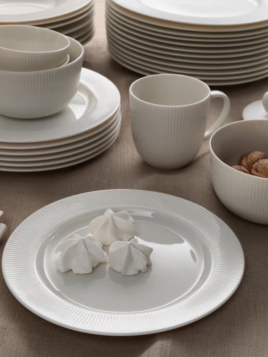 Чашка для эспрессо с блюдцем IKEA OFANTLIGT белая 70мл