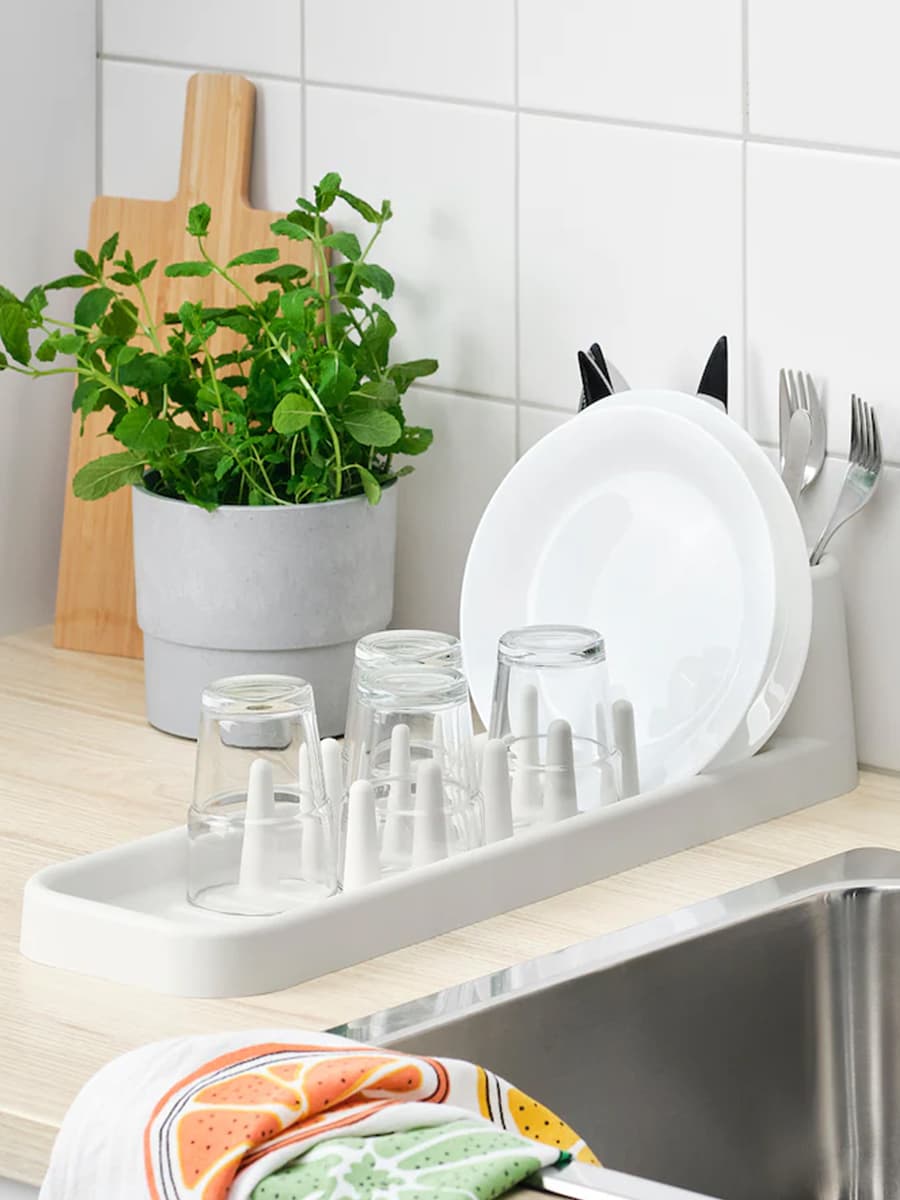 Сушилка для посуды IKEA STÄMLING кремово-белая, 48 см