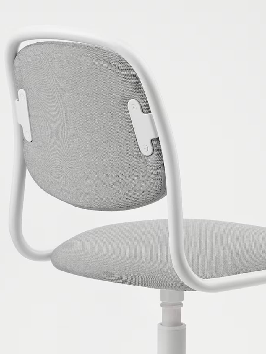 Детский письменный стул IKEA ÖRFJÄLL белый/Виссле светло-серый