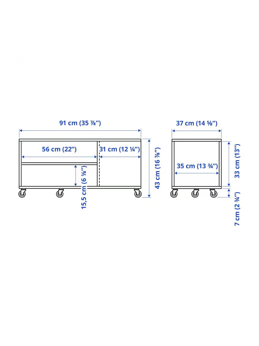 Журнальный столик IKEA VIHALS белый 91x37 см