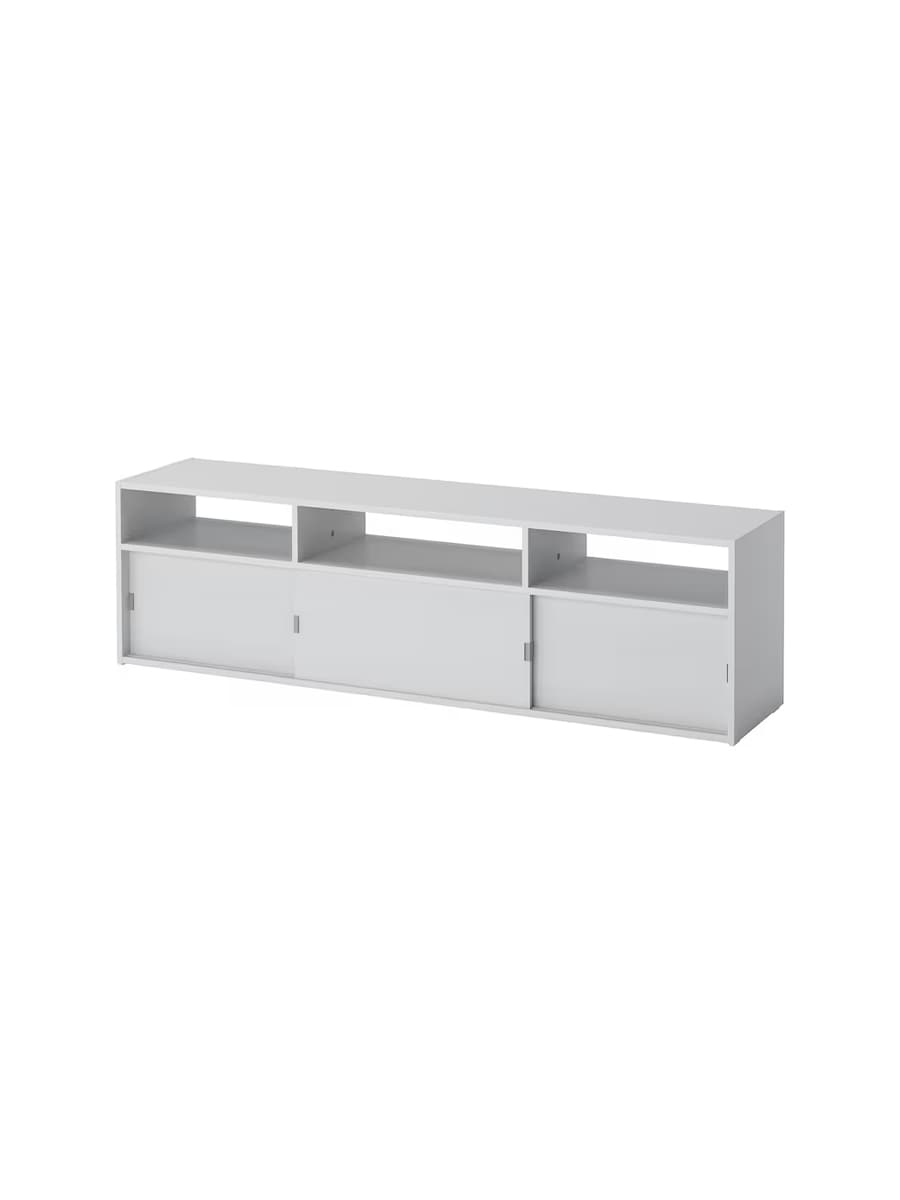 Тумба под ТВ IKEA SPIKSMED светло-серый, 155x32x44 см
