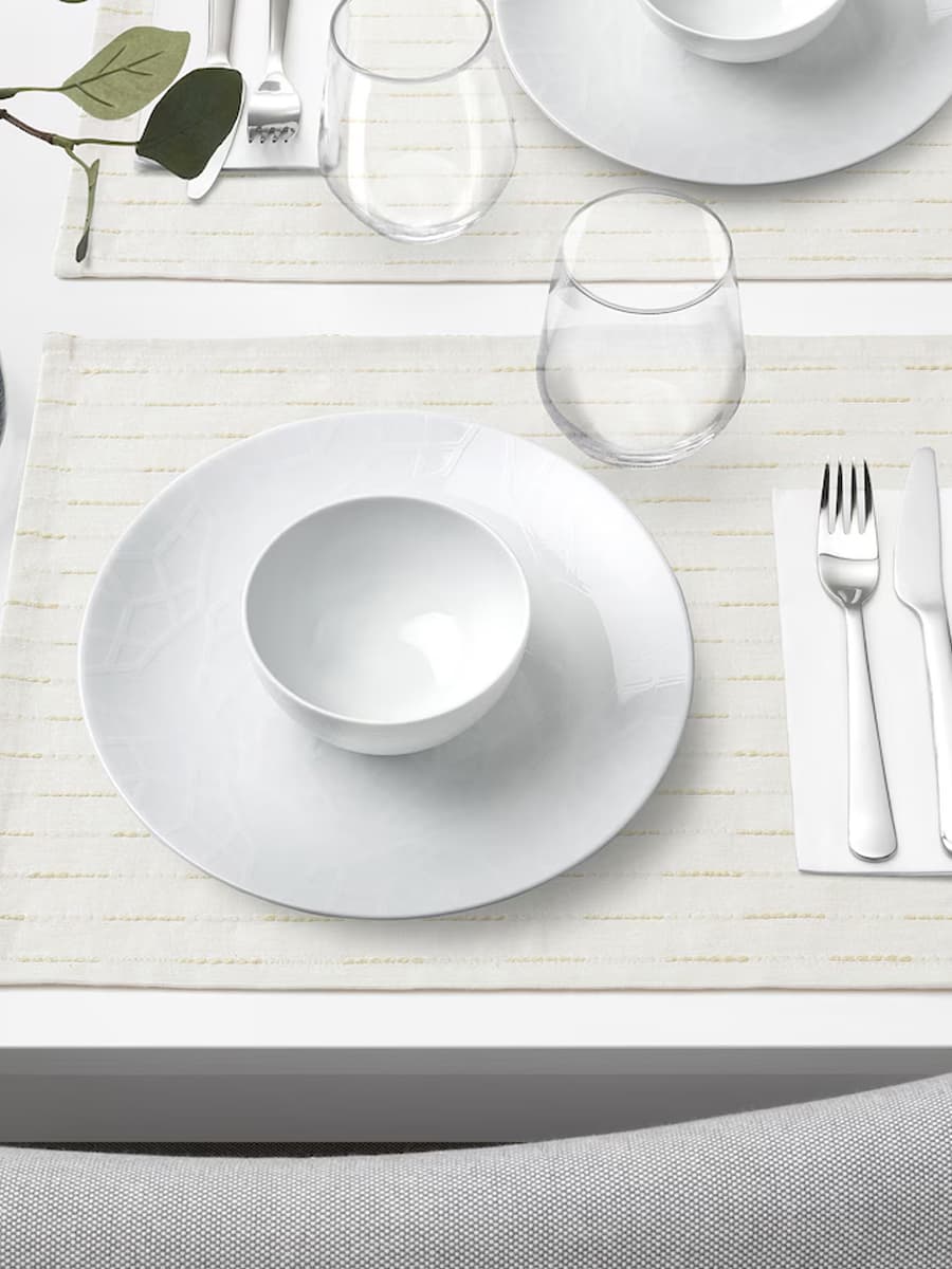 Тарелка IKEA GOKVÄLLÅ, белый, 26 см