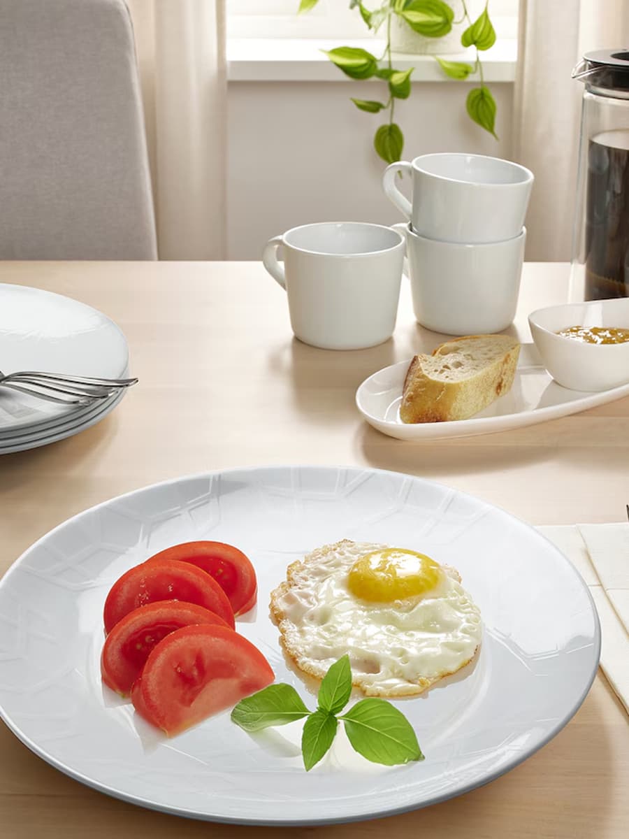 Тарелка IKEA GOKVÄLLÅ, белый, 26 см