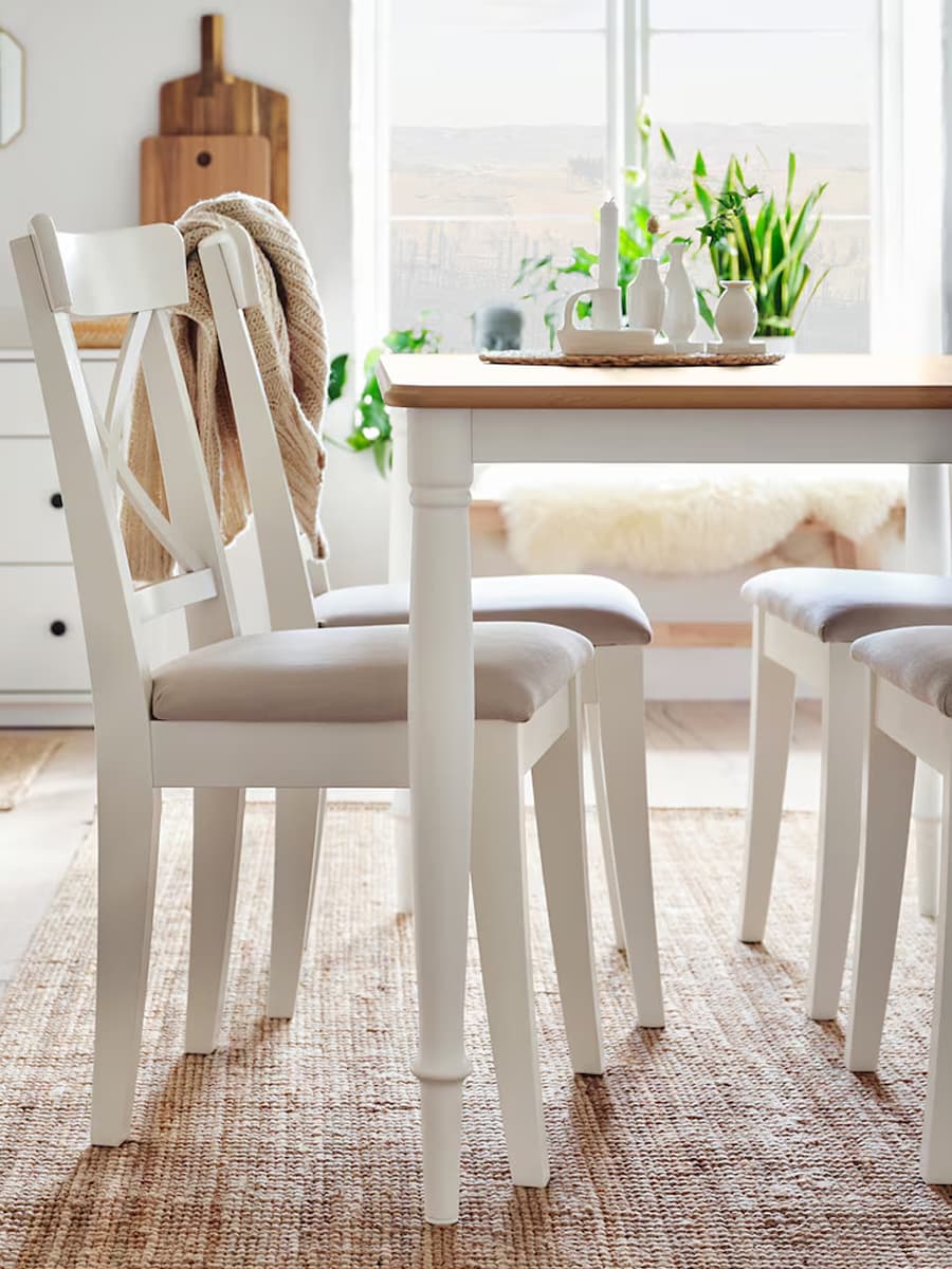Cтул IKEA INGOLF бежевый мягкий