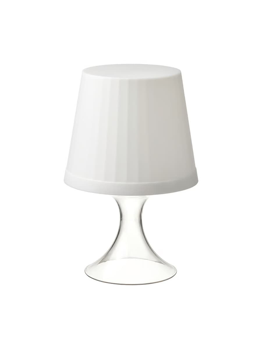 Светодиодная переносная лампа IKEA LAMPAN на батарейках, регулируемая, цветная/уличная, белая, 24 см