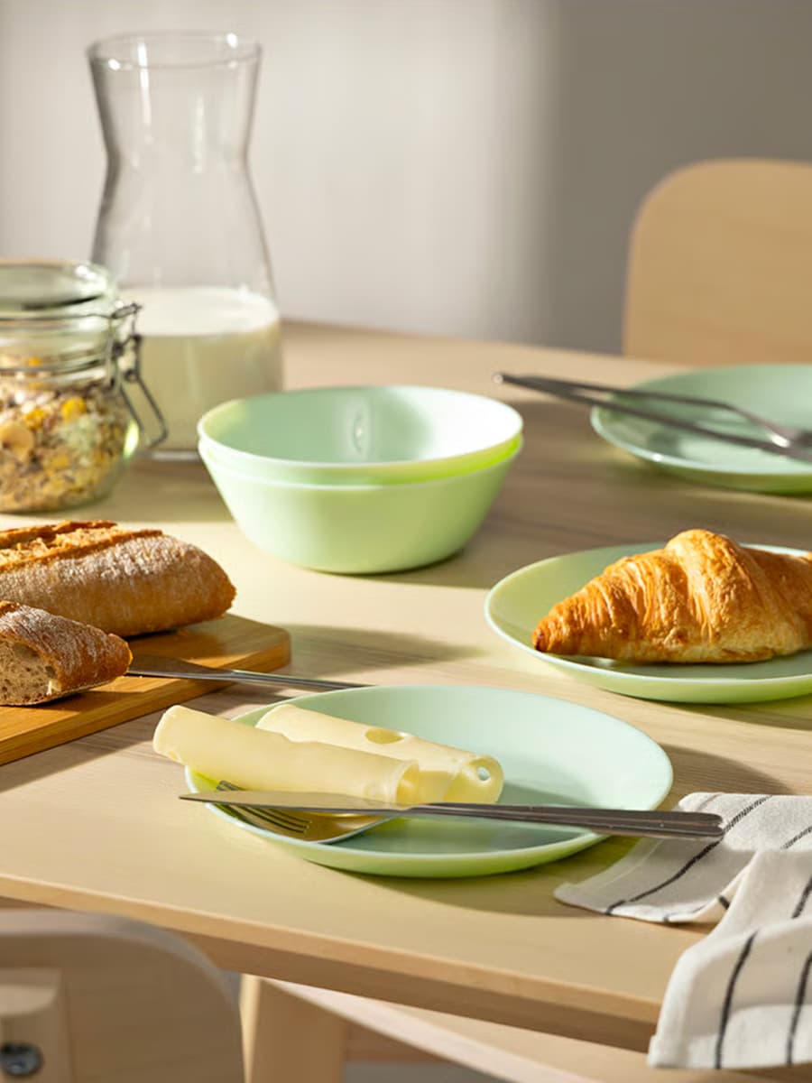 Тарелка IKEA OFTAST 19 sm светло-зеленая