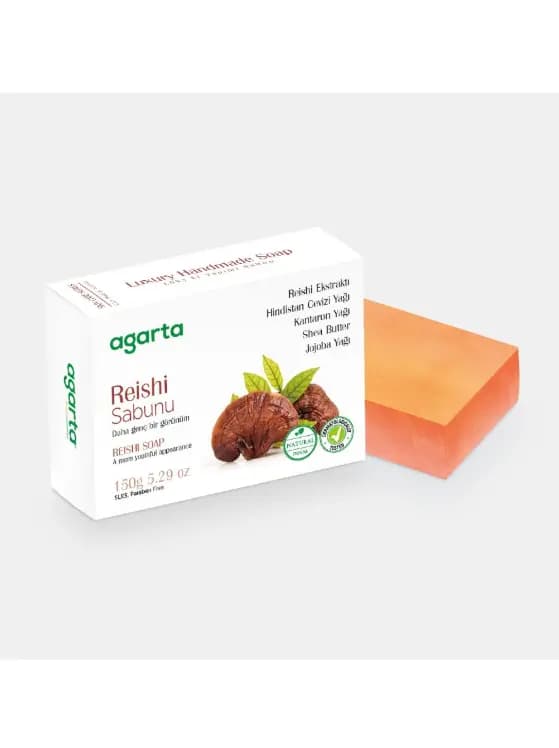 Натуральное мыло для ухода за кожей с грибом рейши AGARTA (150 гр)
