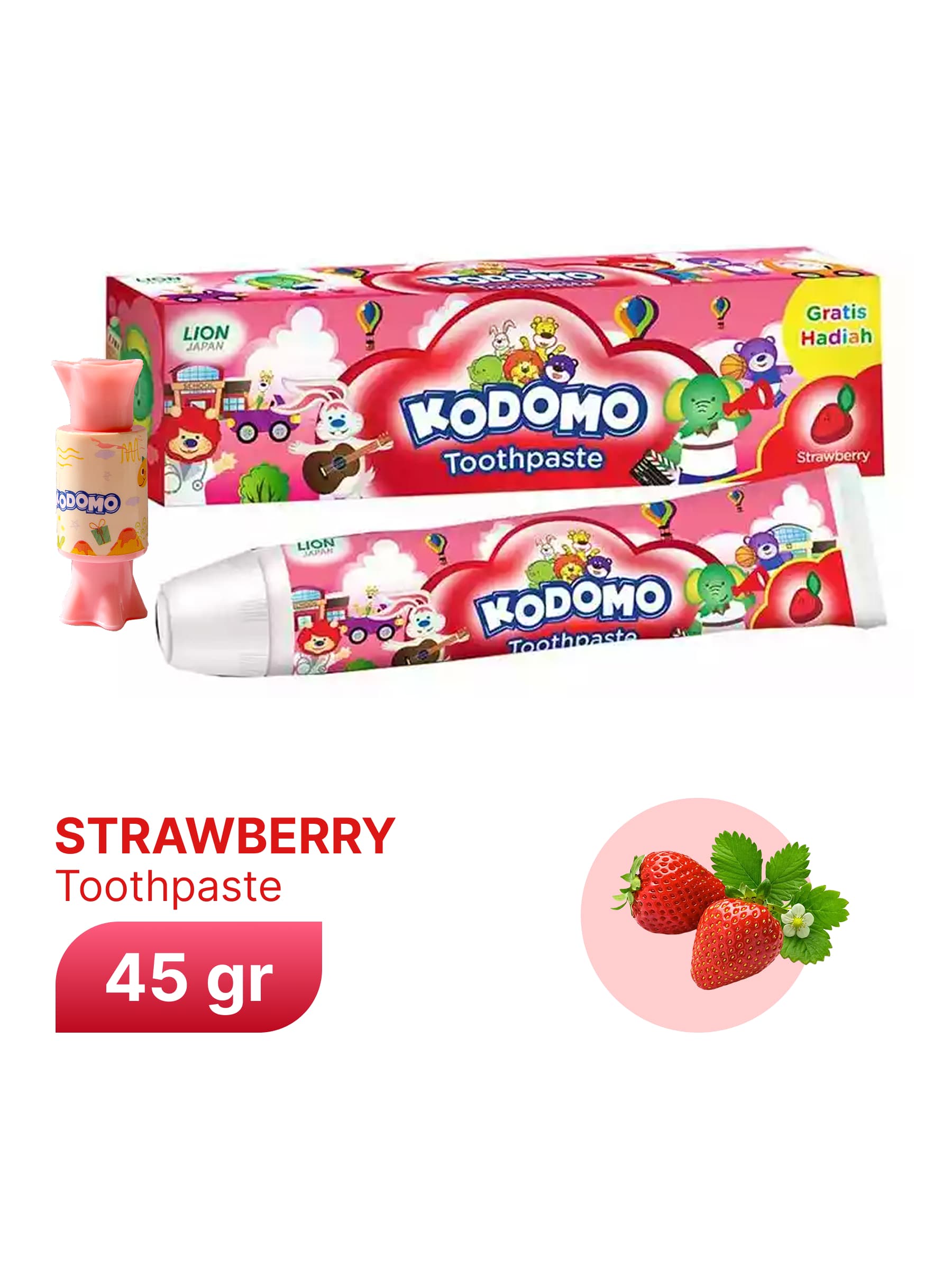 Детская зубная паста Kodomo Strawberry 45 гр