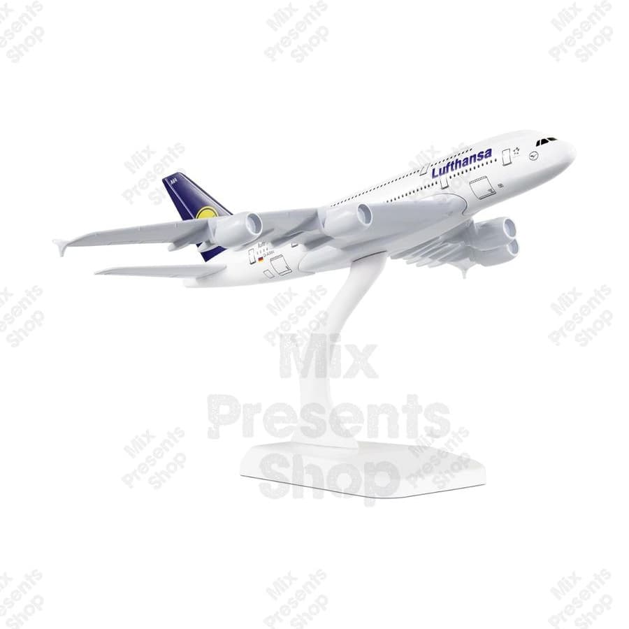Модель самолёта "Lufthansa" Airbus-380 20см (металл)
