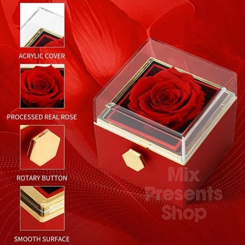 Коробка сюрприз подарочная для кольца, украшений или денег "Rose"
