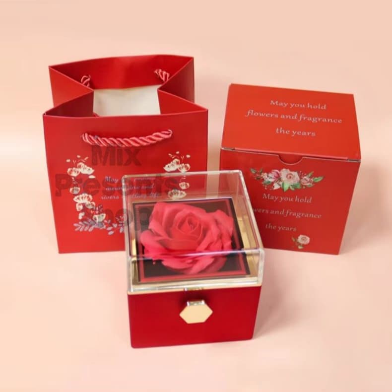 Коробка сюрприз подарочная для кольца, украшений или денег "Rose"