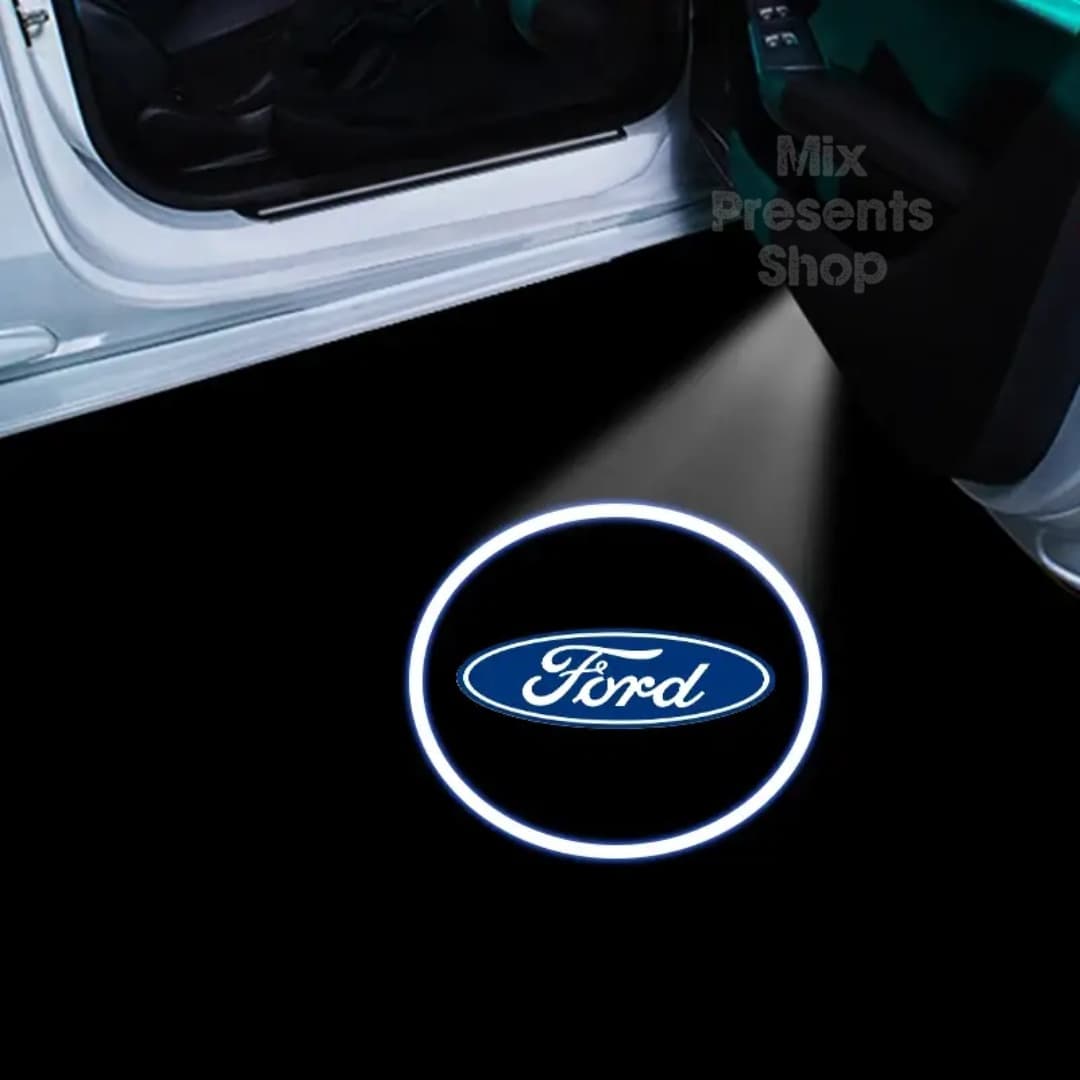 Проекция логотипа авто на двери "Ford" беспроводная (2шт)