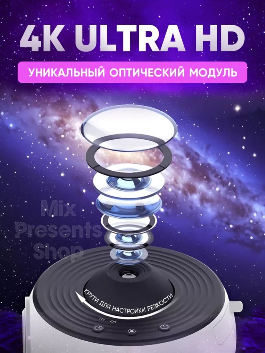 Ночник-проектор "Планетарий" звёздное небо (12+1 слайдов)